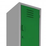 Locker metálico dual grande - 2 puertas verde